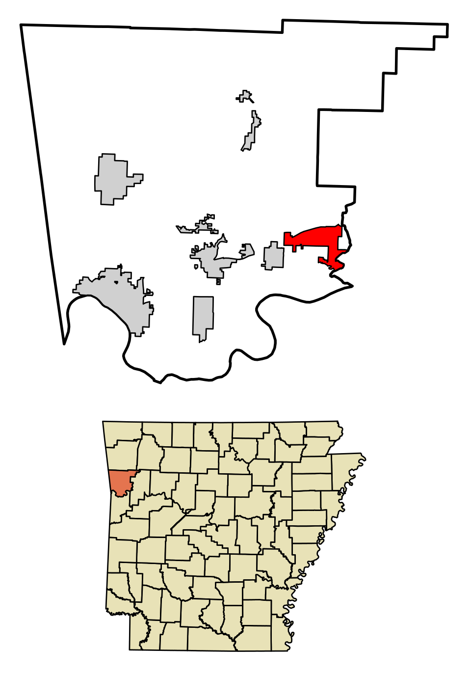 Locator map of Mulberry