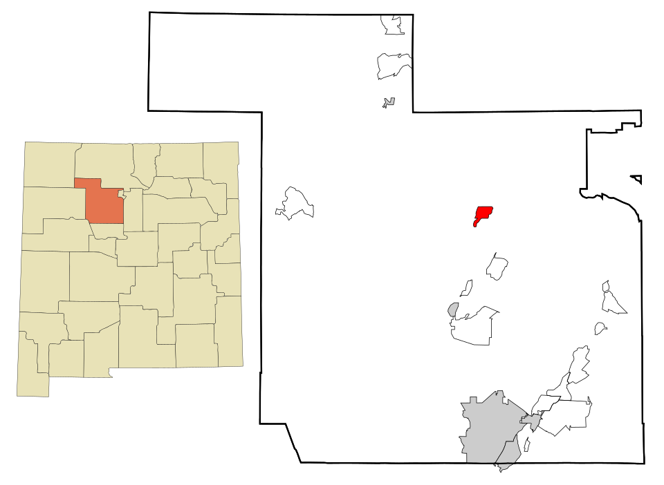Locator map of Jemez Springs