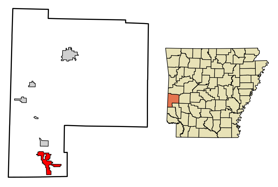 Locator map of Grannis