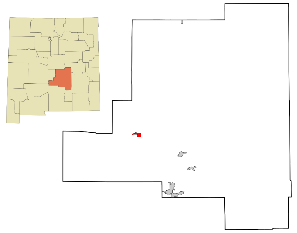 Locator map of Carrizozo