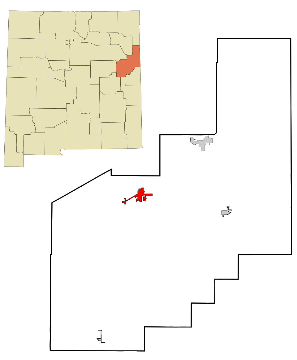 Locator map of Tucumcari