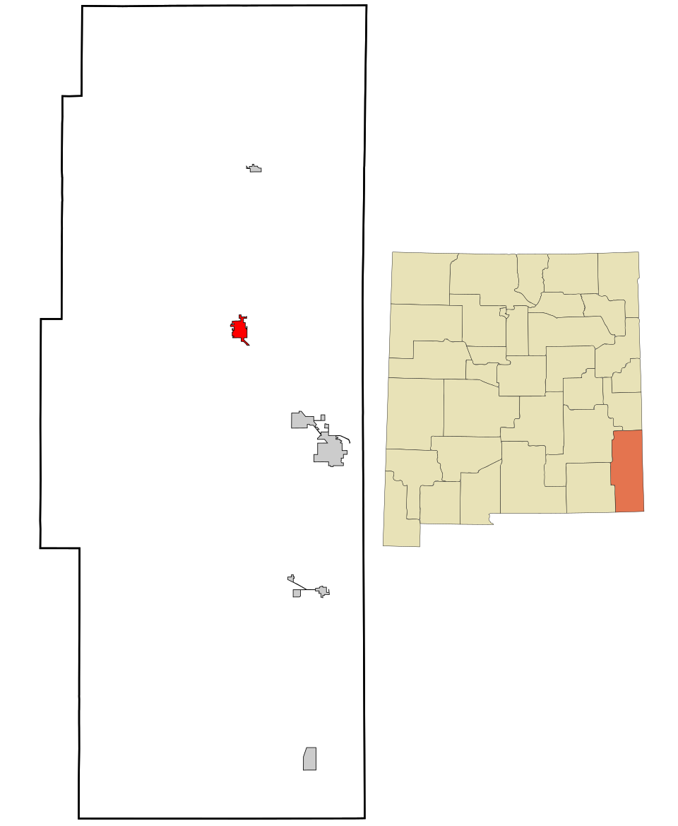 Locator map of Lovington