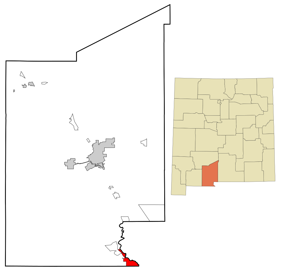 Locator map of Sunland Park