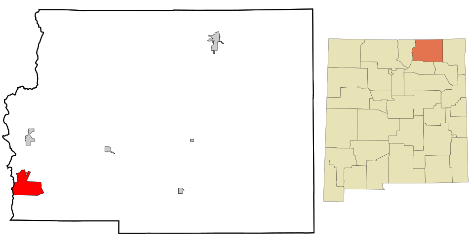 Locator map of Angel Fire