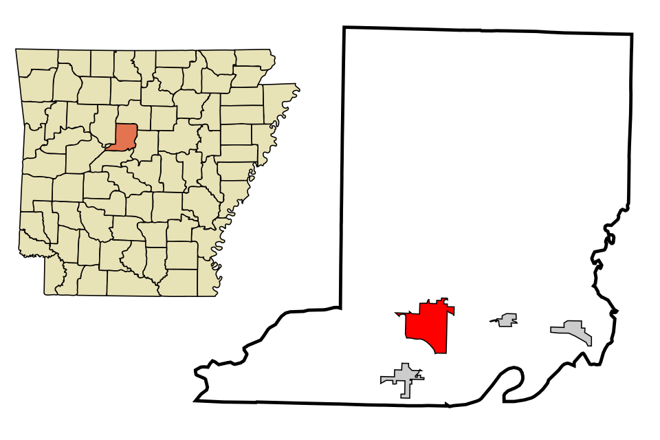 Locator map of Morrilton