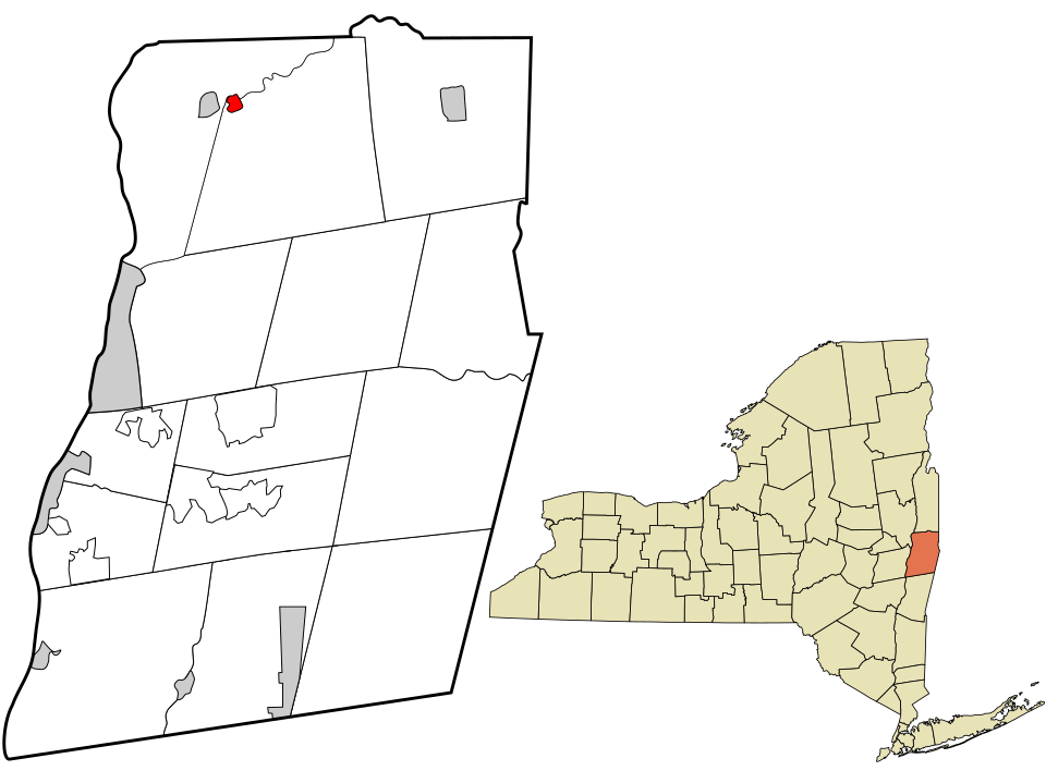 Locator map of Valley Falls
