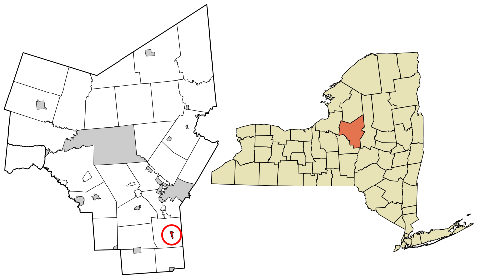 Locator map of Clayville