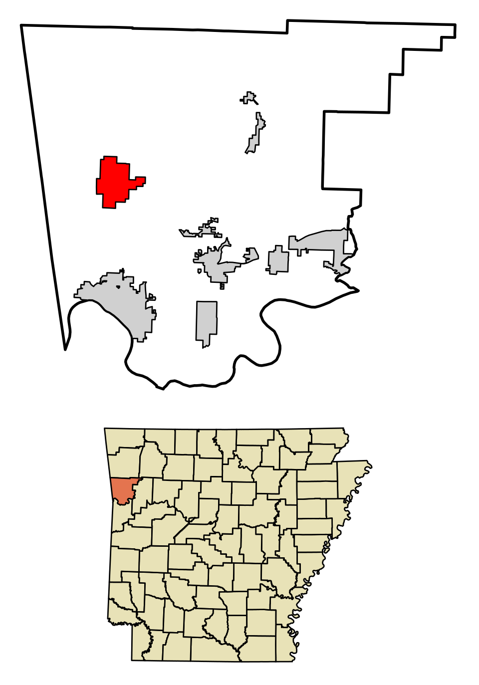 Locator map of Cedarville