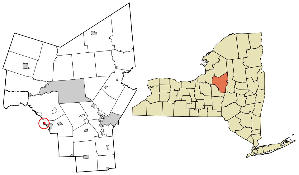 Locator map of Oneida Castle