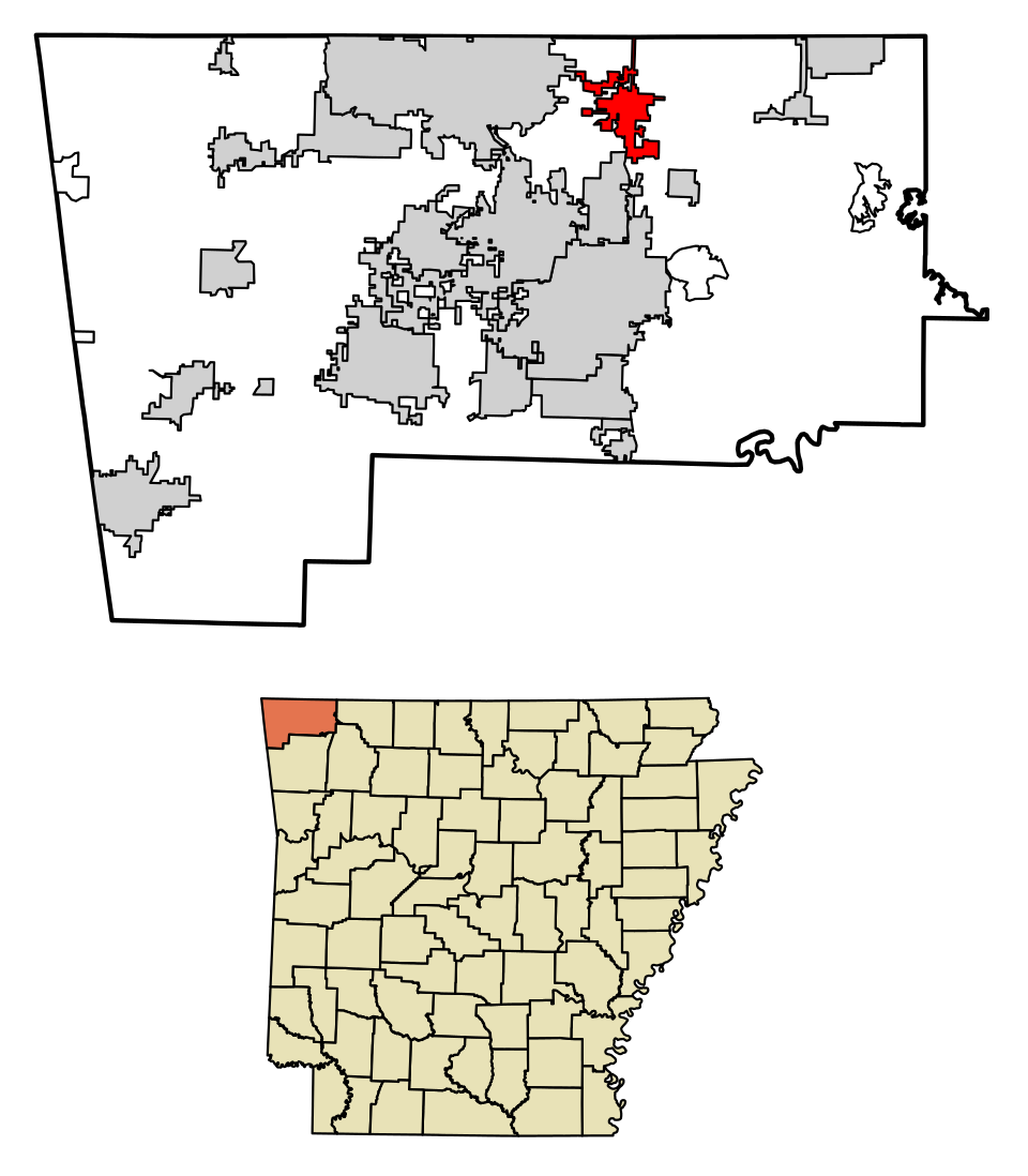 Locator map of Pea Ridge