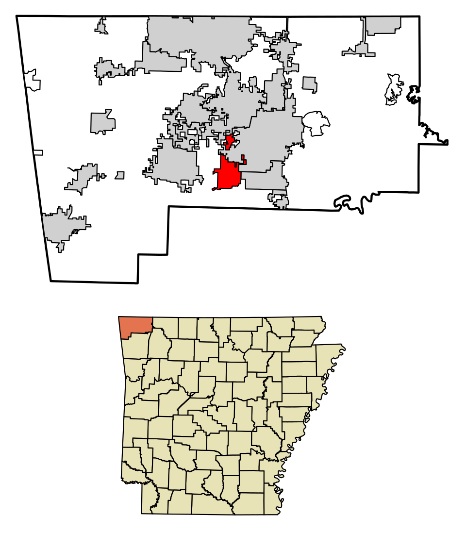 Locator map of Cave Springs