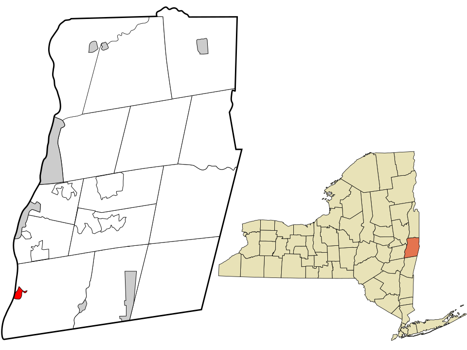 Locator map of Castleton-on-Hudson