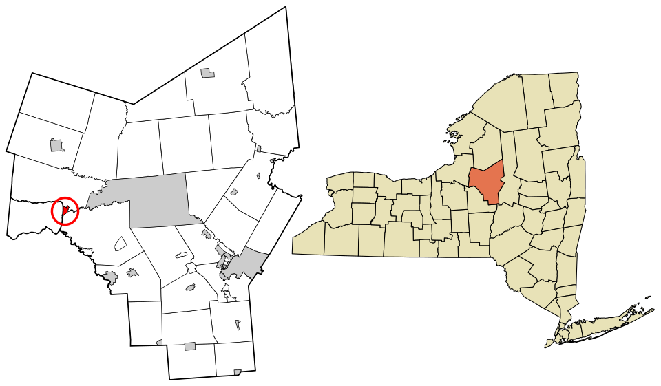 Locator map of Sylvan Beach