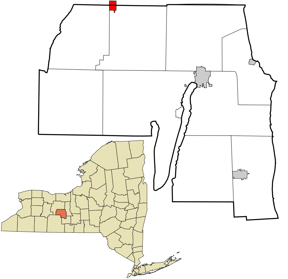Locator map of Rushville