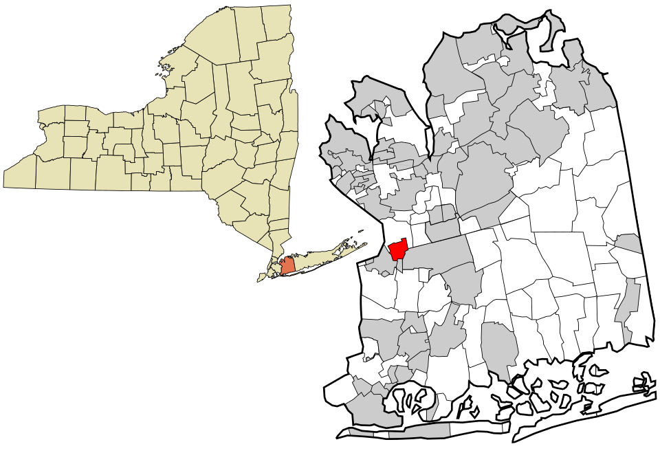 Locator map of New Hyde Park
