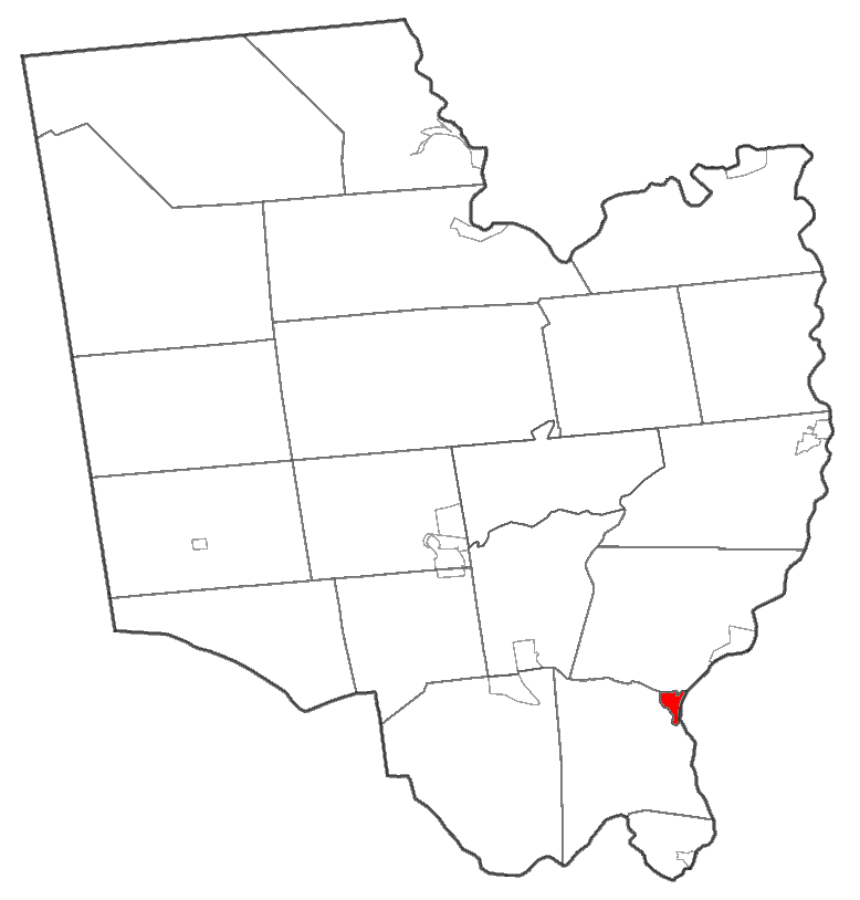 Locator map of Mechanicville