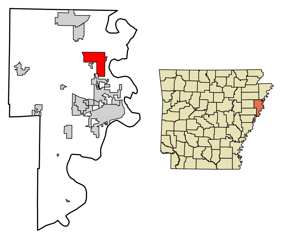 Locator map of Clarkedale
