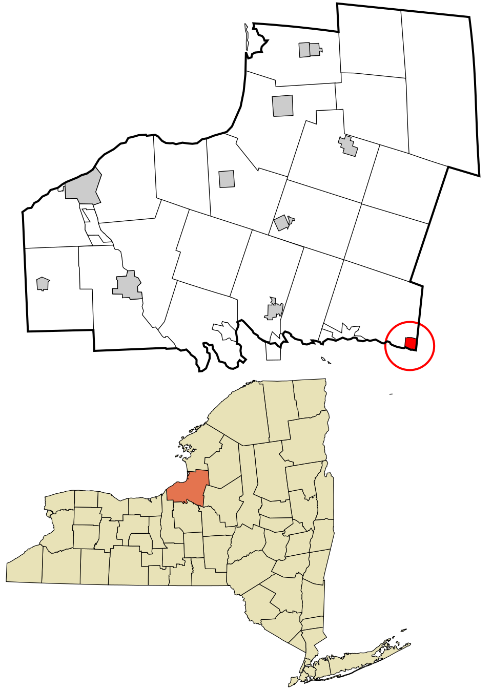 Locator map of Cleveland