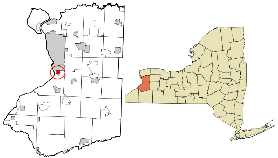 Locator map of Blasdell