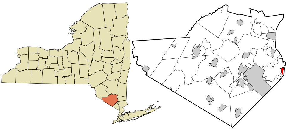 Locator map of Highland Falls