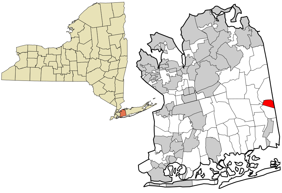 Locator map of Farmingdale