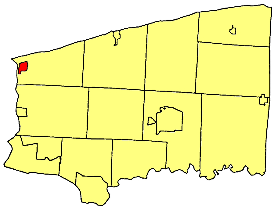 Locator map of Youngstown