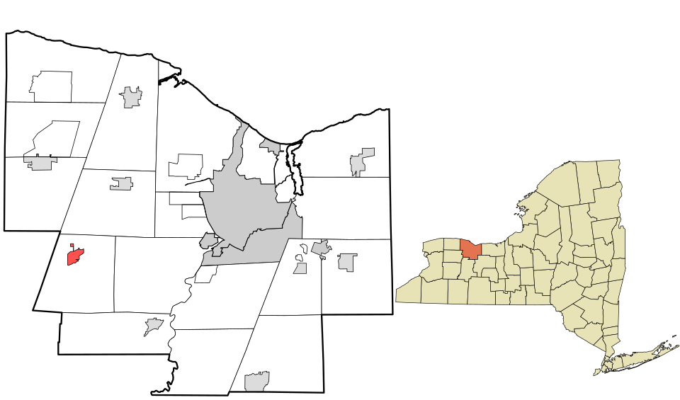 Locator map of Churchville