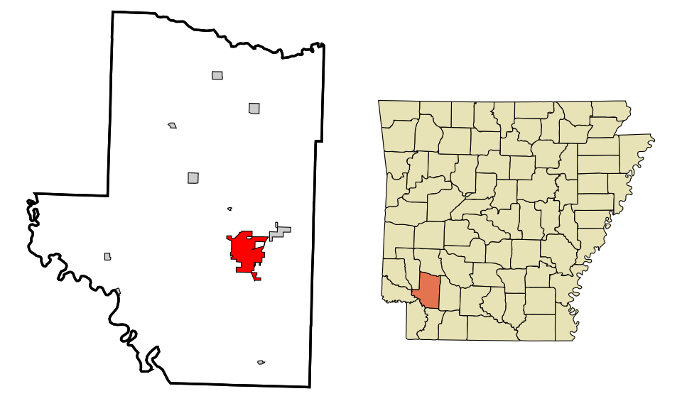 Locator map of Hope