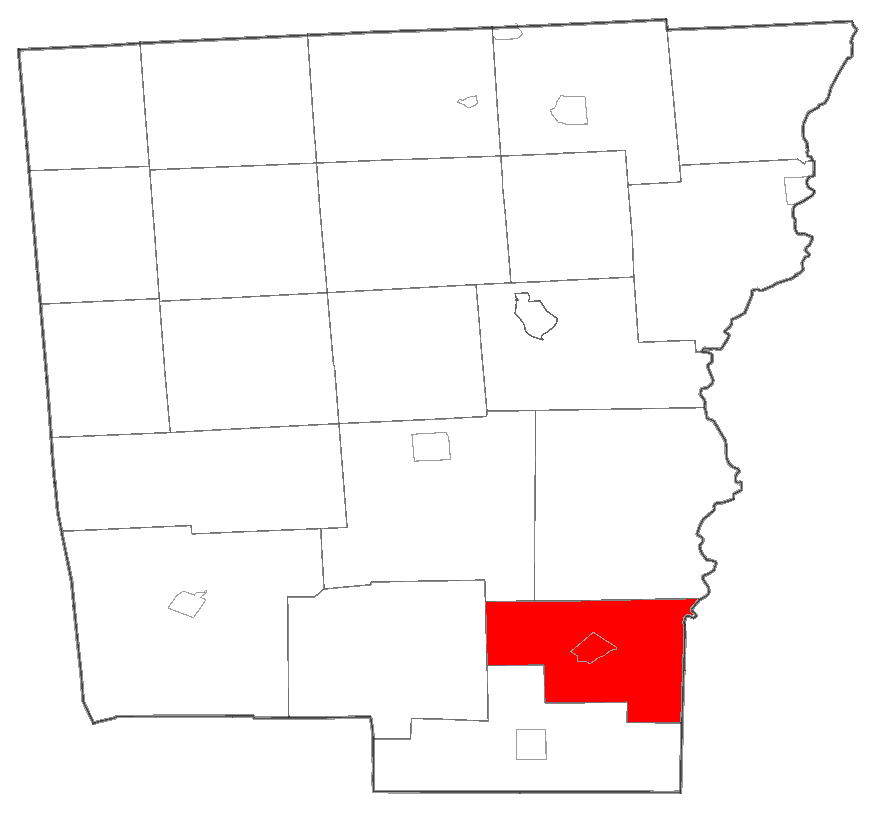 Locator map of Bainbridge