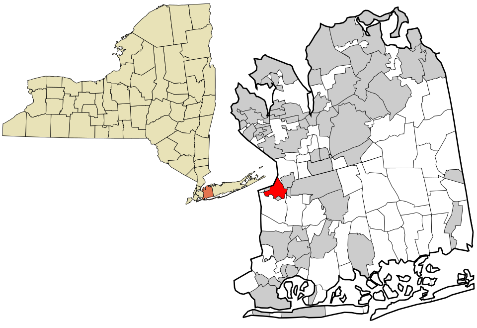 Locator map of Floral Park