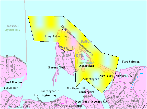 Locator map of Asharoken