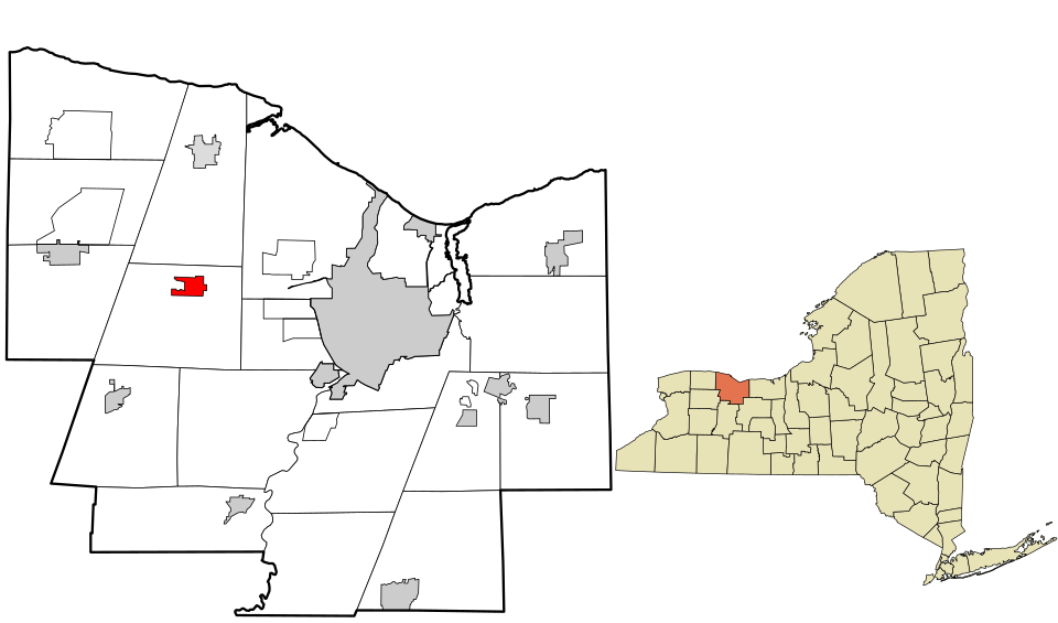 Locator map of Spencerport