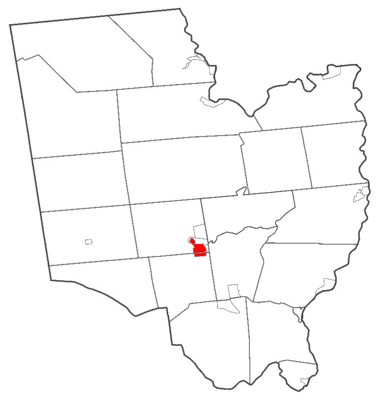 Locator map of Ballston Spa
