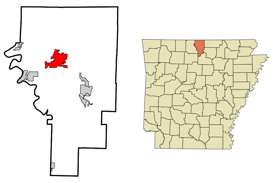 Locator map of Mountain Home