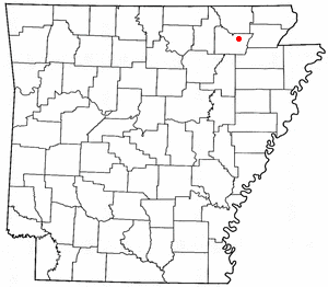 Locator map of Walnut Ridge