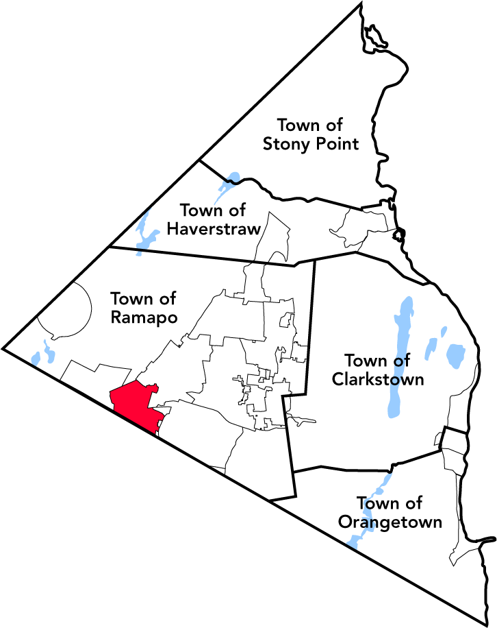 Locator map of Suffern