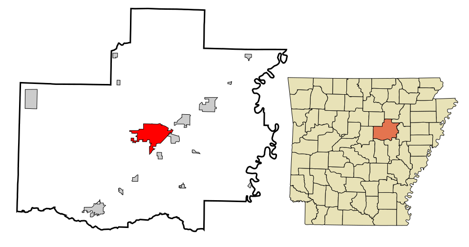 Locator map of Searcy