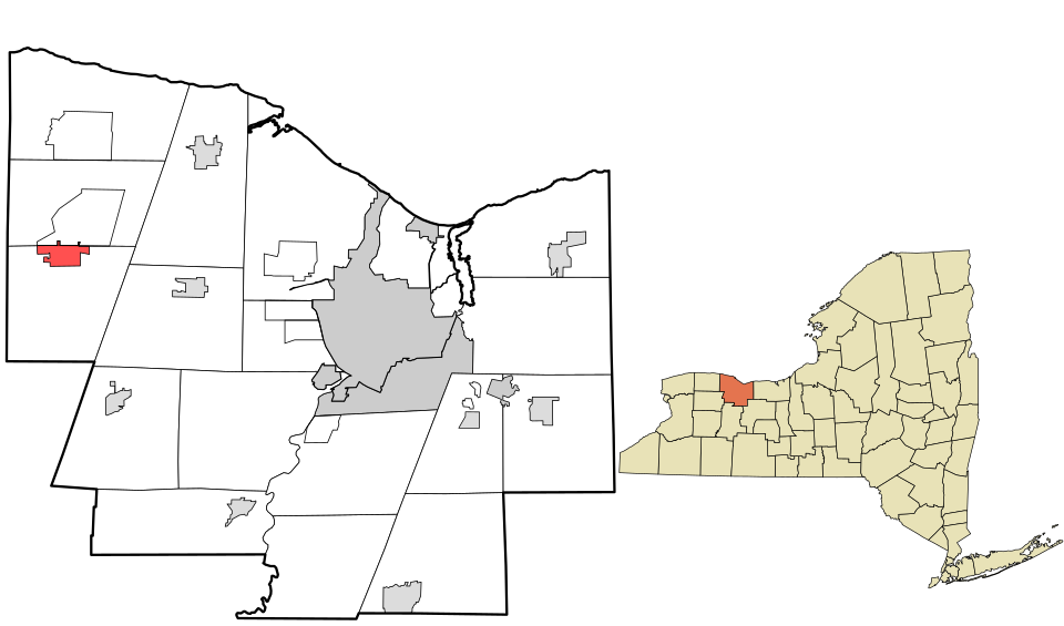 Locator map of Brockport