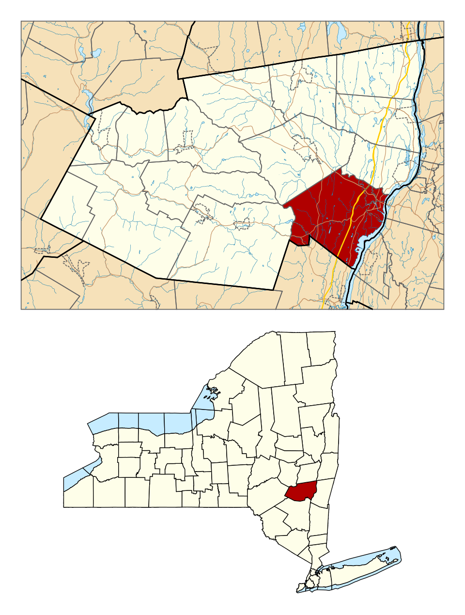 Locator map of Catskill