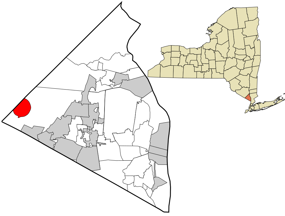 Locator map of Sloatsburg