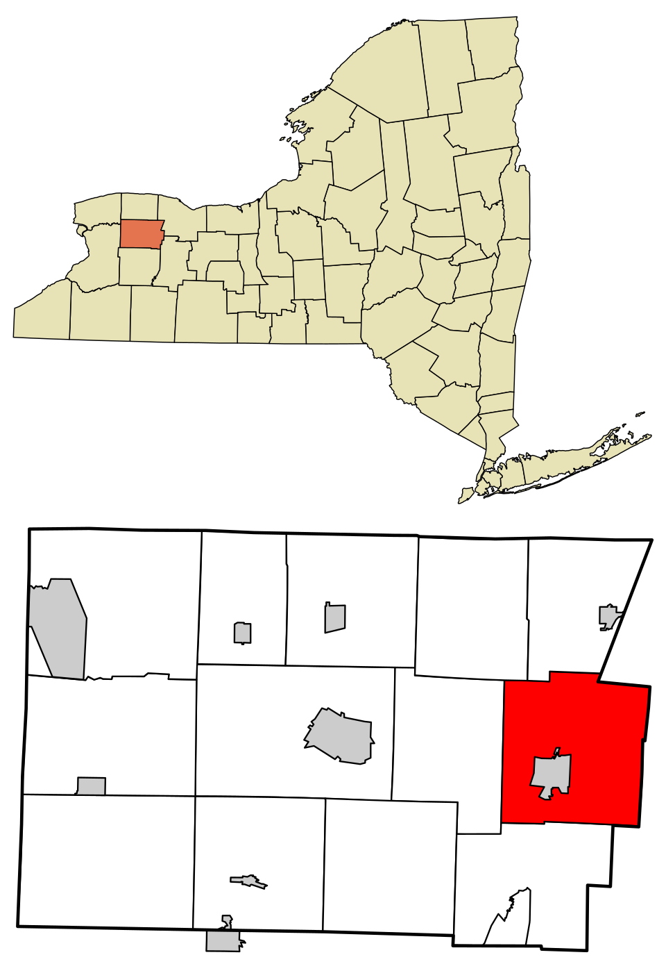 Locator map of Le Roy