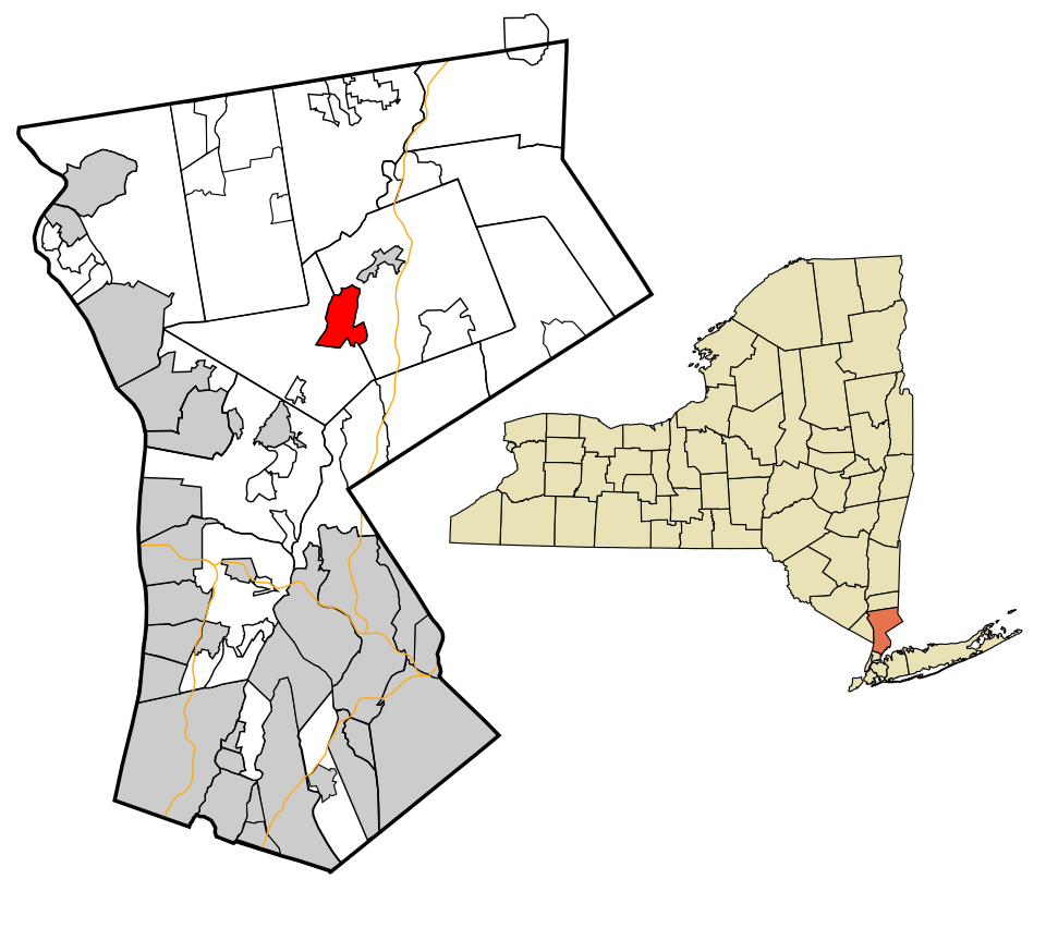 Locator map of Mount Kisco