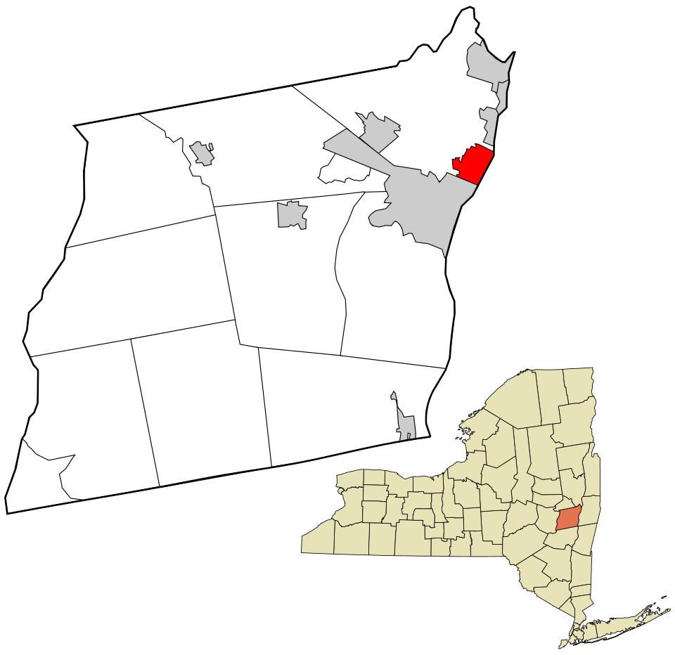 Locator map of Menands