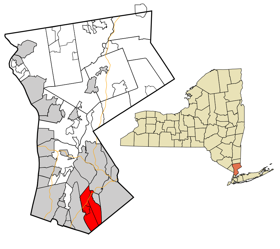Locator map of Mamaroneck