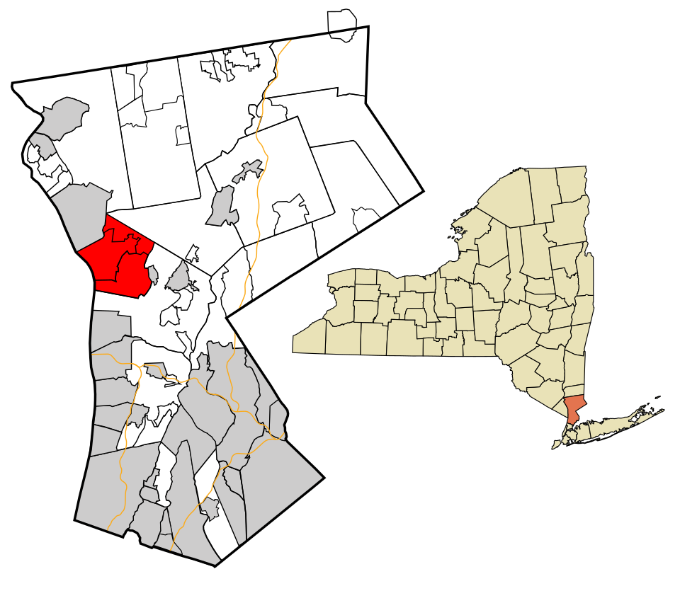 Locator map of Ossining