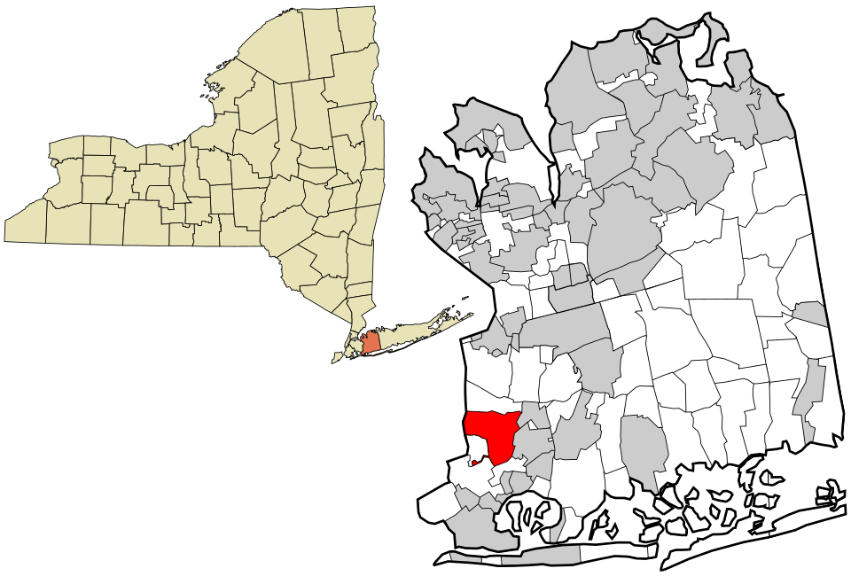Locator map of Valley Stream
