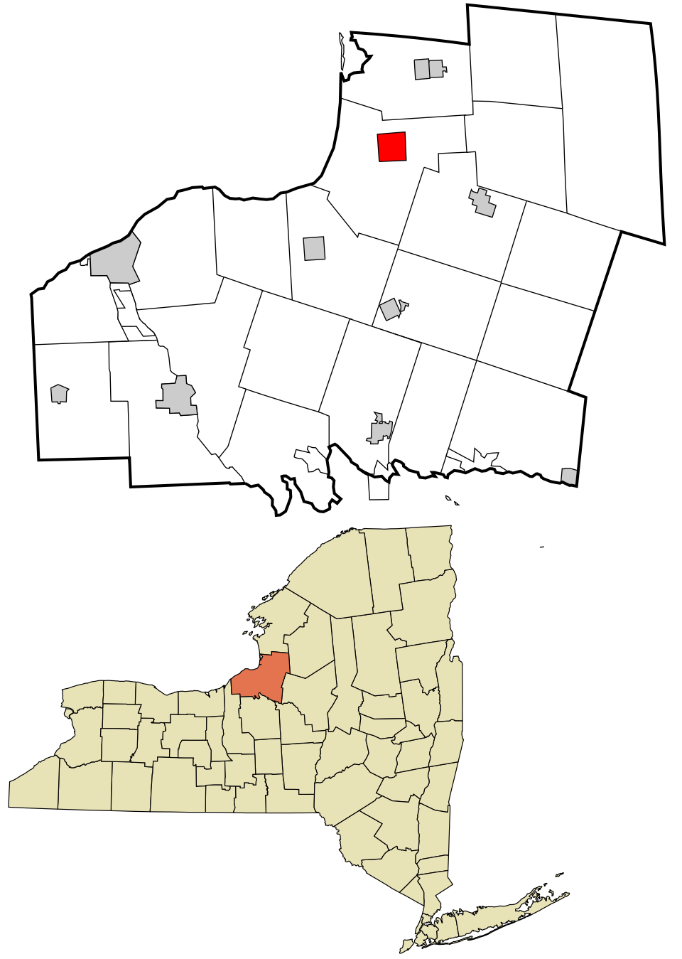 Locator map of Pulaski