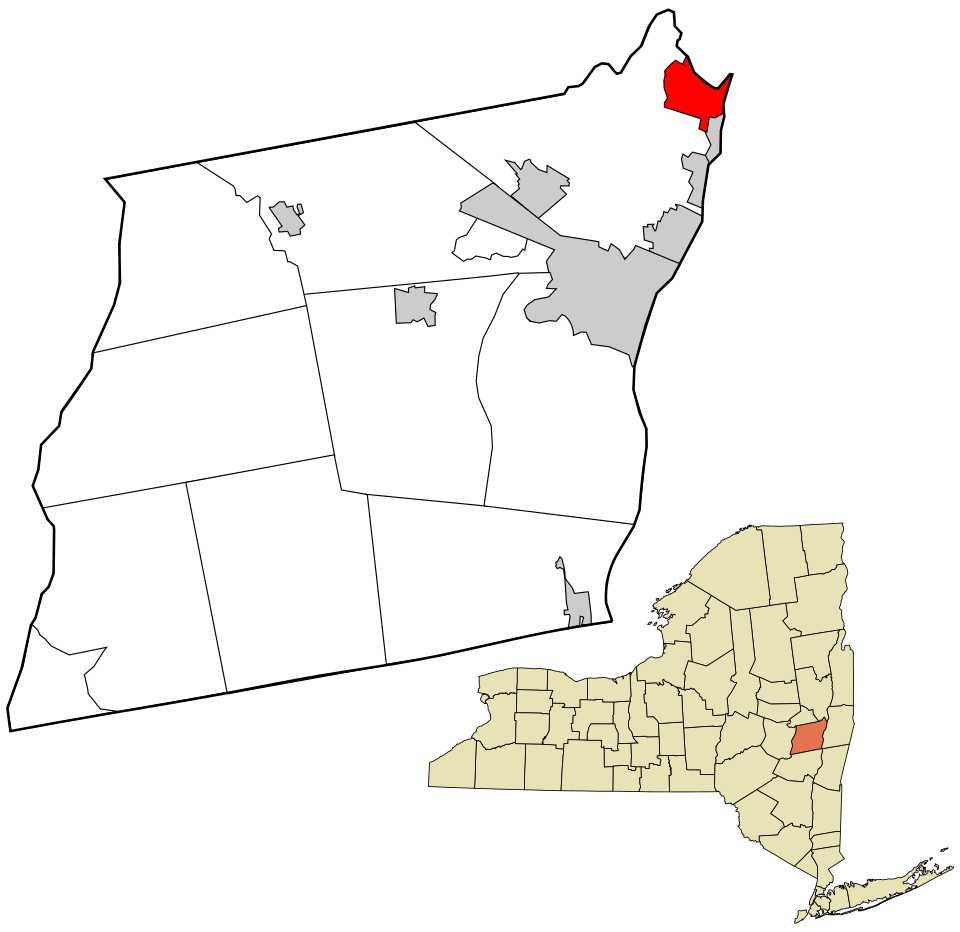 Locator map of Cohoes