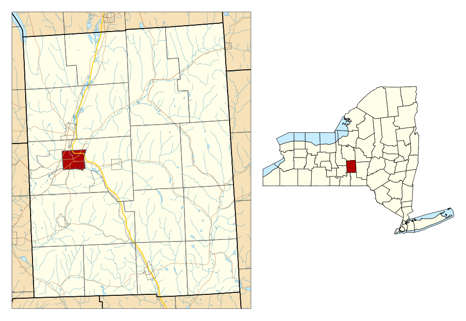 Locator map of Cortland