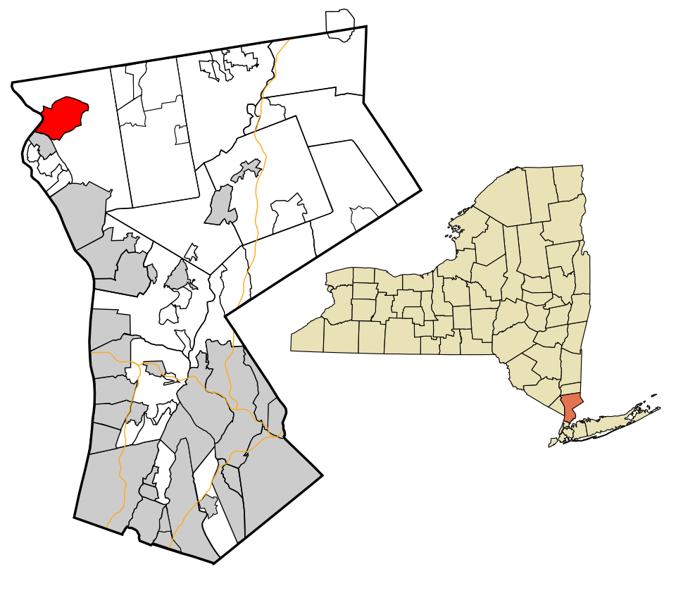 Locator map of Peekskill